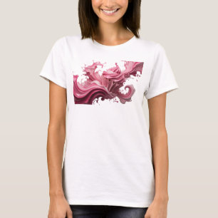 Artistic Pink ABSTRACT ART Fashion Print T-Shirt