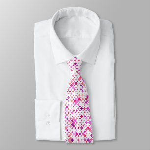 Artistic Pink Blocks Mens Tie