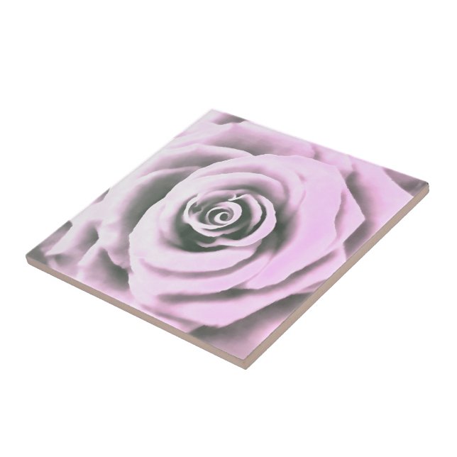 Artistic Pink Rose  rb Ceramic Tile (Side)
