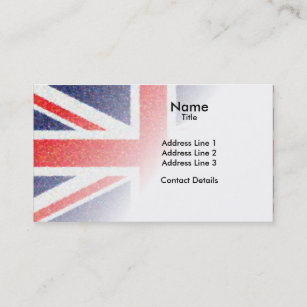 Artistic Pointillist UK Union Jack Flag Business Card