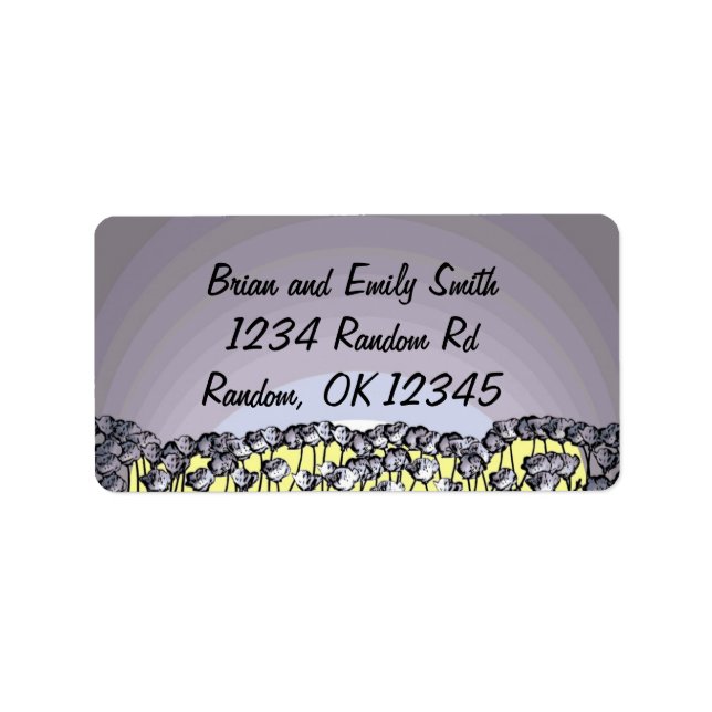 Artistic poppy flower custom designer labels (Front)