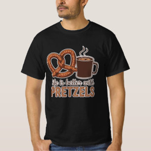 Artistic Pretzel-Themed Artwork for Food Fans T-Shirt