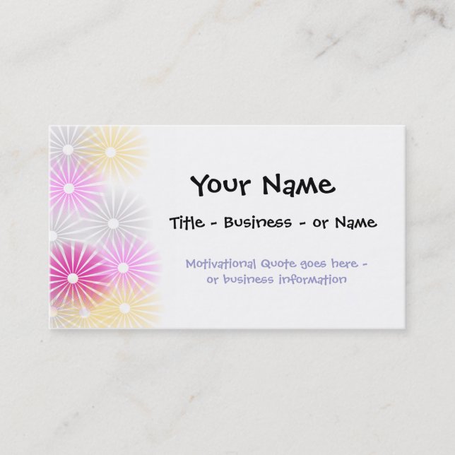 Artistic Profile or Business Card Template (Front)