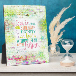 Artistic Proverbs 31:25 Plaque