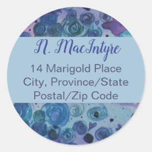 Artistic Purple Envelope Seal Sticker Label (20)