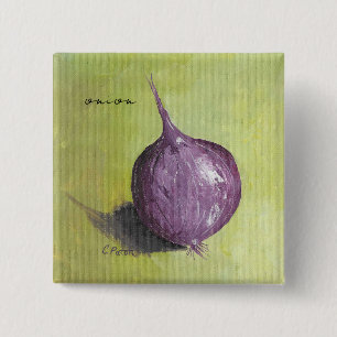 Artistic Purple Onion on Custom Buttons