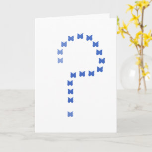 Artistic quirky question mark imagery/symbol card