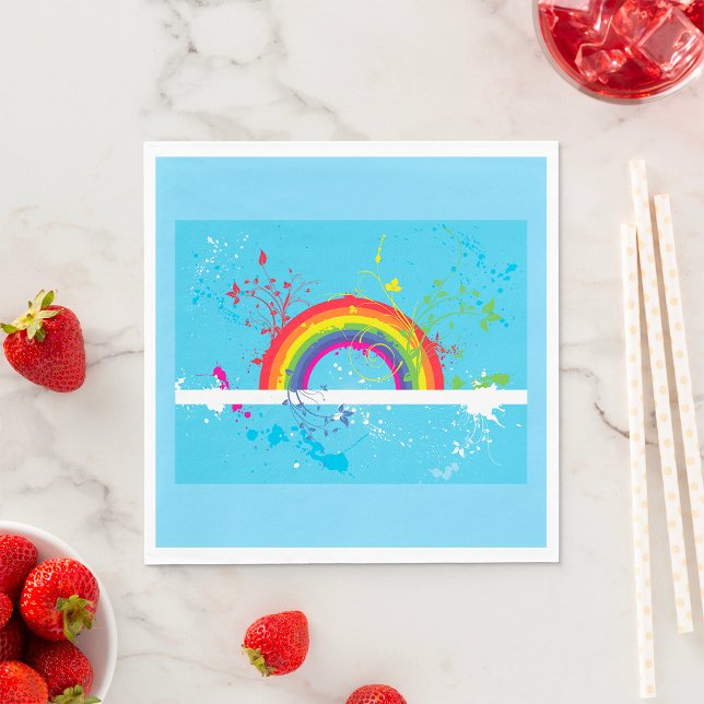 Artistic Rainbow Colourful Art Napkin (Creator Uploaded)