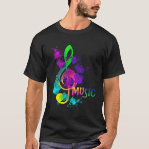 Artistic Rainbow Music Note T-Shirt