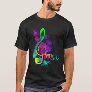 Artistic Rainbow Music Note T-Shirt