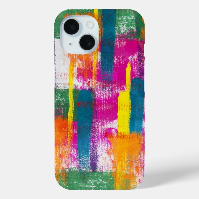Artistic Rainbow Paint Abstract Case-Mate iPhone Case (Back)