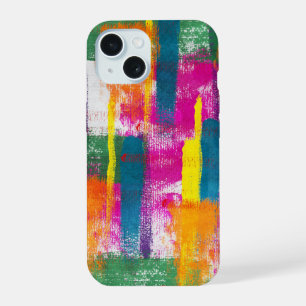 Artistic Rainbow Paint Abstract iPhone 15 Case