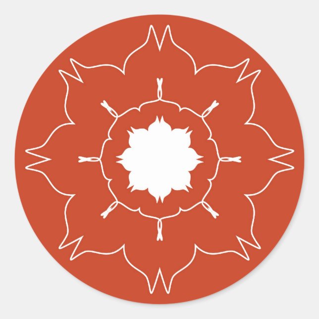 Artistic rangoli classic round sticker (Front)