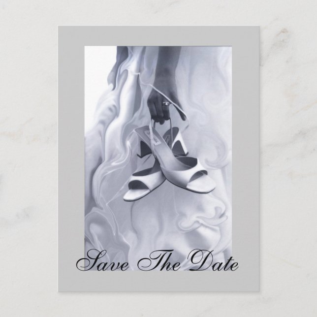 Artistic Ready to Dance Save The Date Postcard (Front)