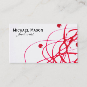 Artistic Red Business Card