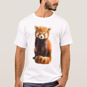 Artistic Red Panda Illustration Men T-Shirt