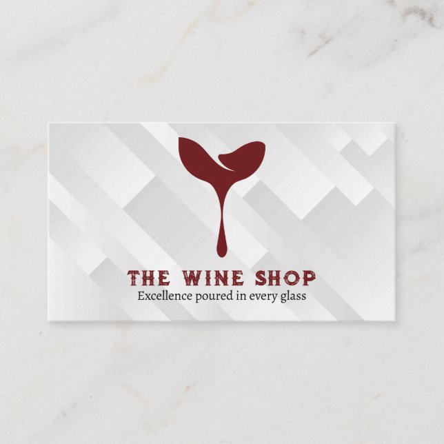 Artistic Red Wine Glass Pour Business Card (Front)