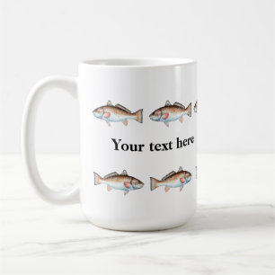 Artistic Redfish in a Line Personalised Mug