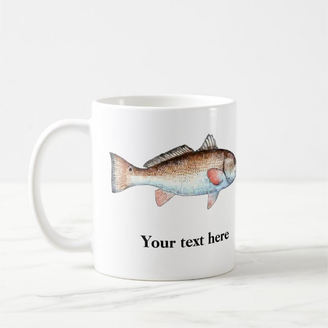 Artistic Redfish Personalised Mug (Left)