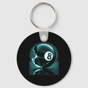 Artistic Reflection - 8 Ball Pool Design Key Ring