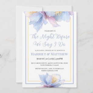 Artistic Rehearsal Dinner Botanical Florals Invitation