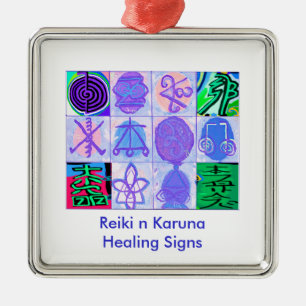 Artistic - Reiki Karuna Symbols 2 Metal Ornament