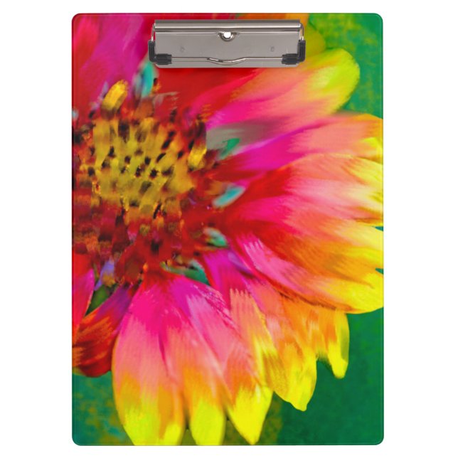 Artistic rendition of Indian Blanket flower Clipboard (Front)