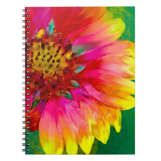 Artistic rendition of Indian Blanket flower Notebook (Front)