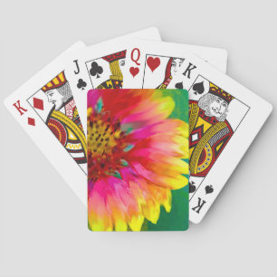 Artistic rendition of Indian Blanket flower Playing Cards