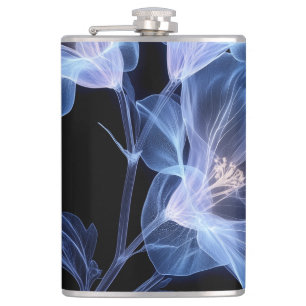 Artistic represantation of a flower through x-ray hip flask