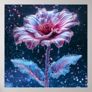 Artistic representation of a flower poster