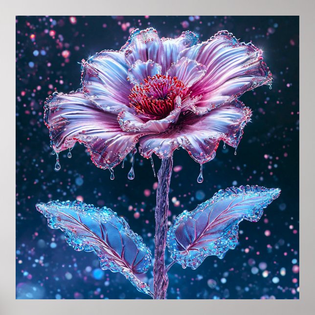 Artistic representation of a flower poster (Front)