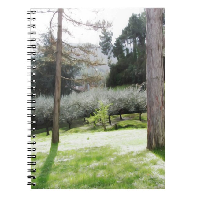 Artistic representation of tuscan countryside notebook (Front)