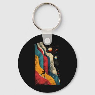 Artistic Rock Climber Men And Women Rock Climbing Key Ring