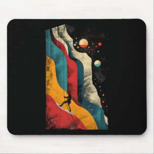Artistic Rock Climber Men And Women Rock Climbing Mouse Pad