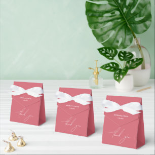 Artistic Romantic Pink Calligraphy Favour Box