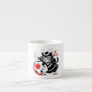 Artistic Samurai Cat soccer Gift for Coffee & Art  Espresso Cup