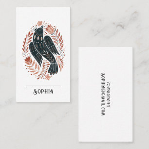 Artistic Scandinavian Folk Art Bird Calling Card