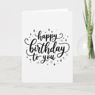 Artistic Script Birthday Card