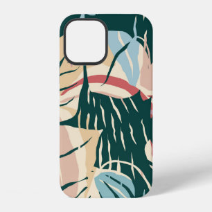 Artistic seamless pattern with abstract leaves. Mo iPhone 12 Case