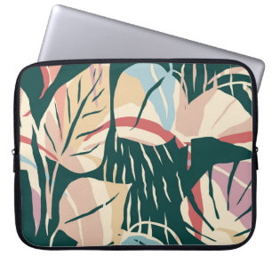 Artistic seamless pattern with abstract leaves. Mo Laptop Sleeve