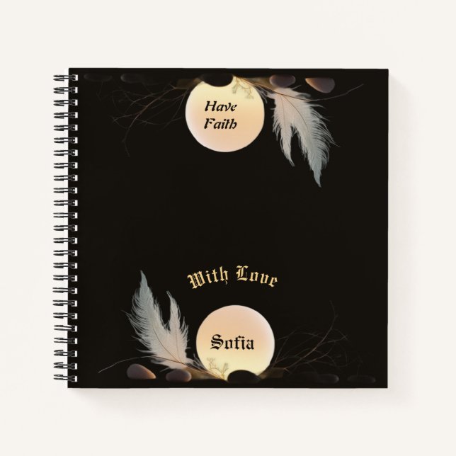 Artistic Self-Love & Zen Healing Square Luxury  Notebook (Front)