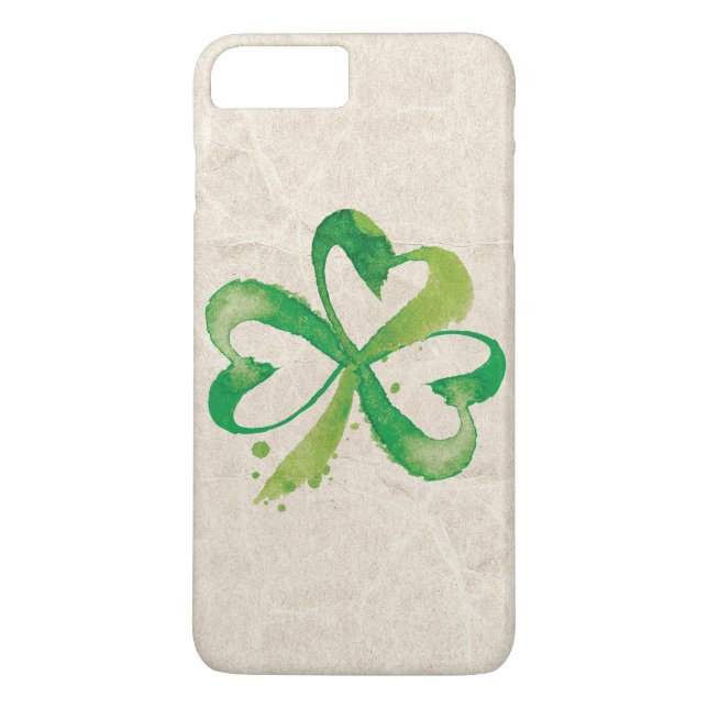 Artistic Shamrock Brushstrokes Case-Mate iPhone Case (Back)