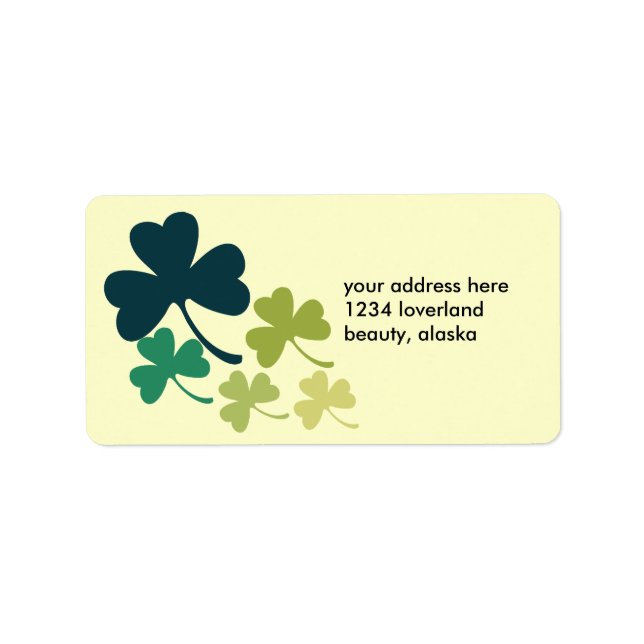 Artistic Shamrocks Label (Front)
