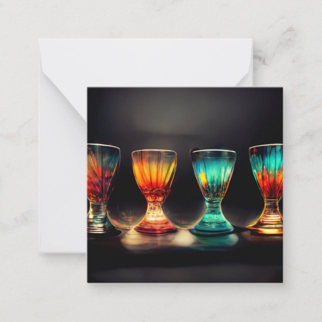 Artistic shot glasses card (Front)