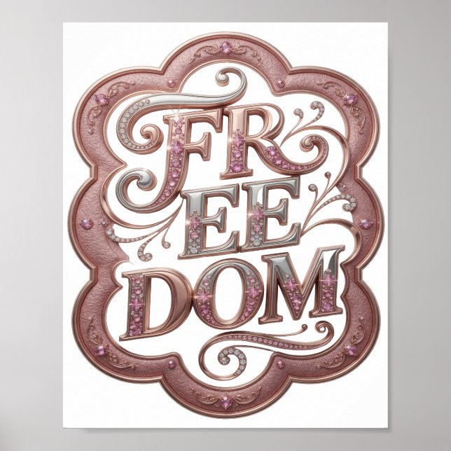 Artistic Silver FREEDOM Print (Front)