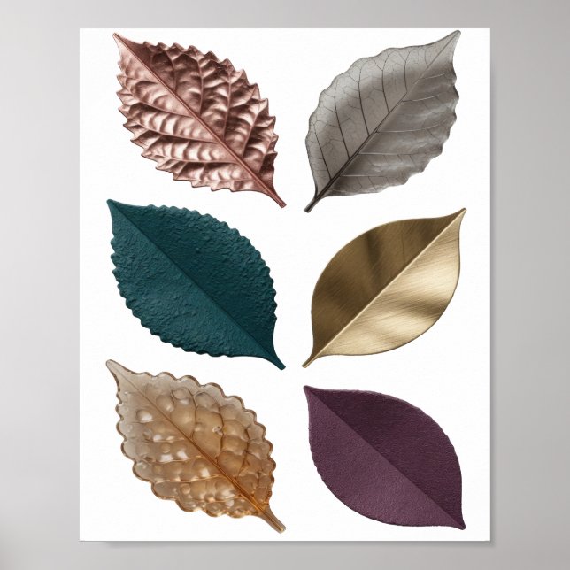 Artistic Silver LEAF COLLECTION Artistic Motif Poster (Front)