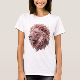 Artistic Silver LION HEAD Bold Design T-Shirt