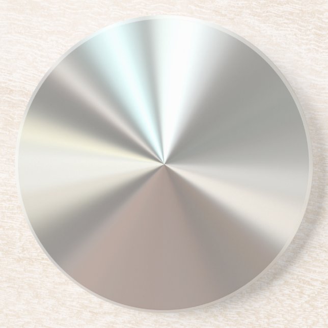 Artistic silver metal coaster (Front)