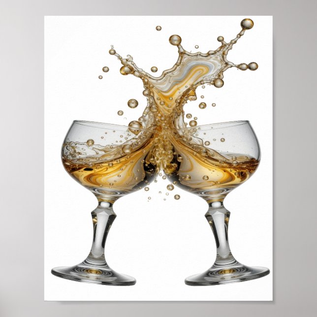 Artistic Silver WHISKY SPLASH Poster (Front)